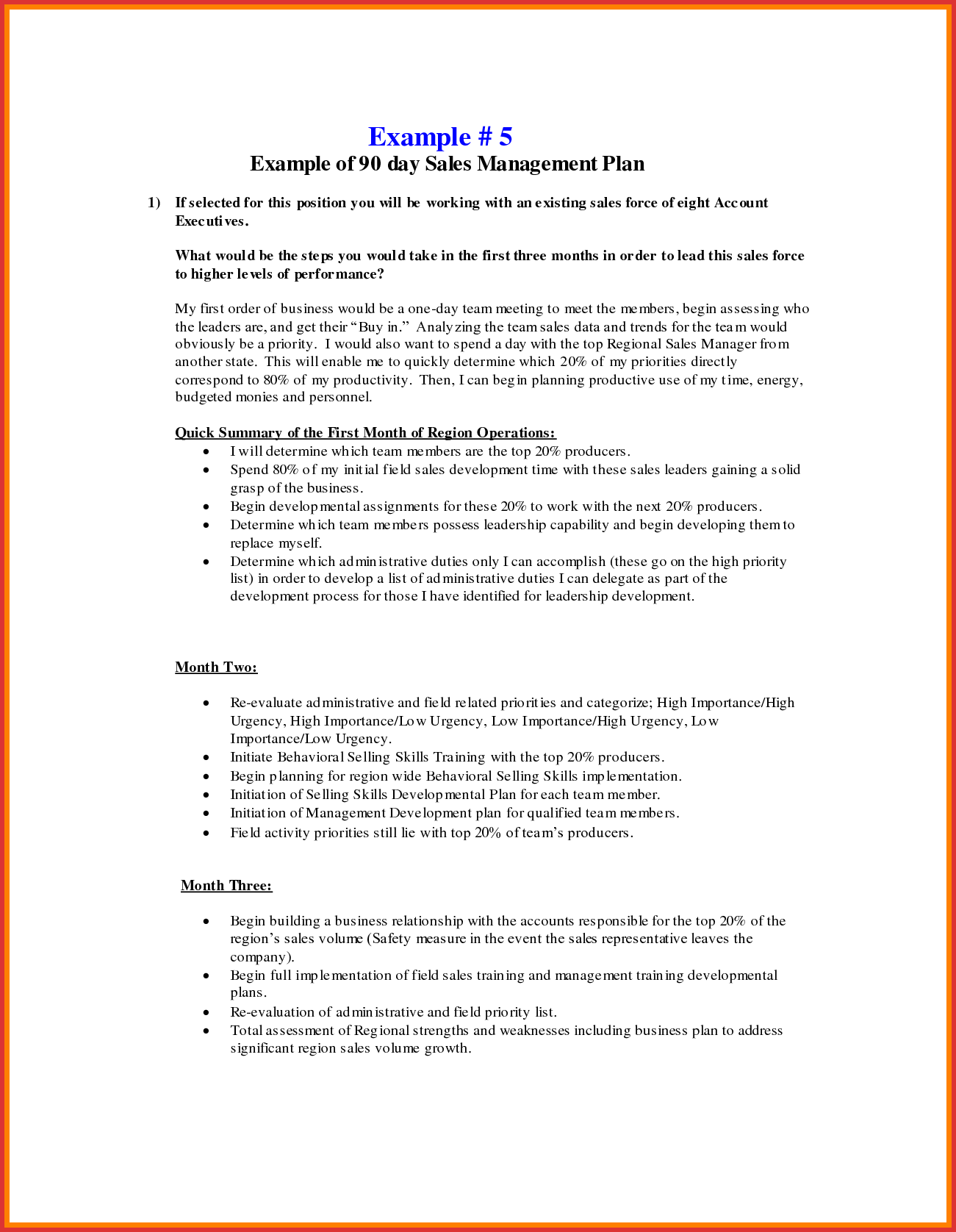 Unique 30 60 90 Day Sales Plan Template Examples | job latter