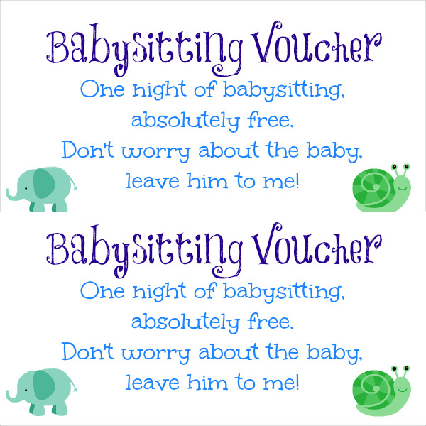free babysitting gift certificate template ba sitting coupon 