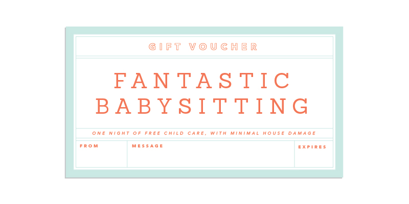 free babysitting gift certificate template basitting gift 