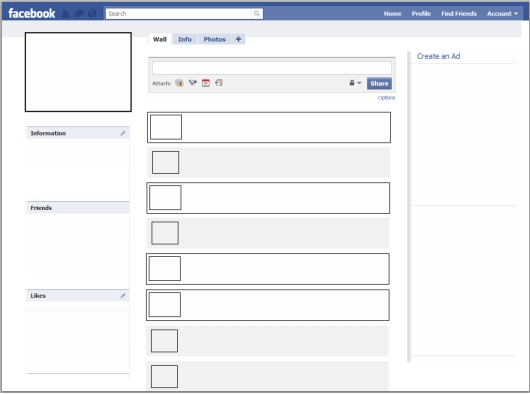Facebook Blank Page.blank Facebook.   Pay Stub Template
