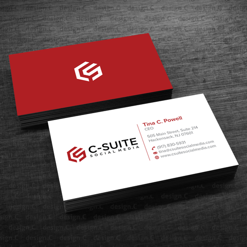 Design a modern business card for C Suite Social Media | Business 