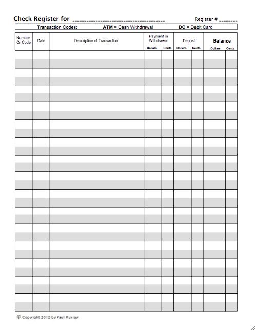 Check Register Practice Worksheets The best worksheets image 
