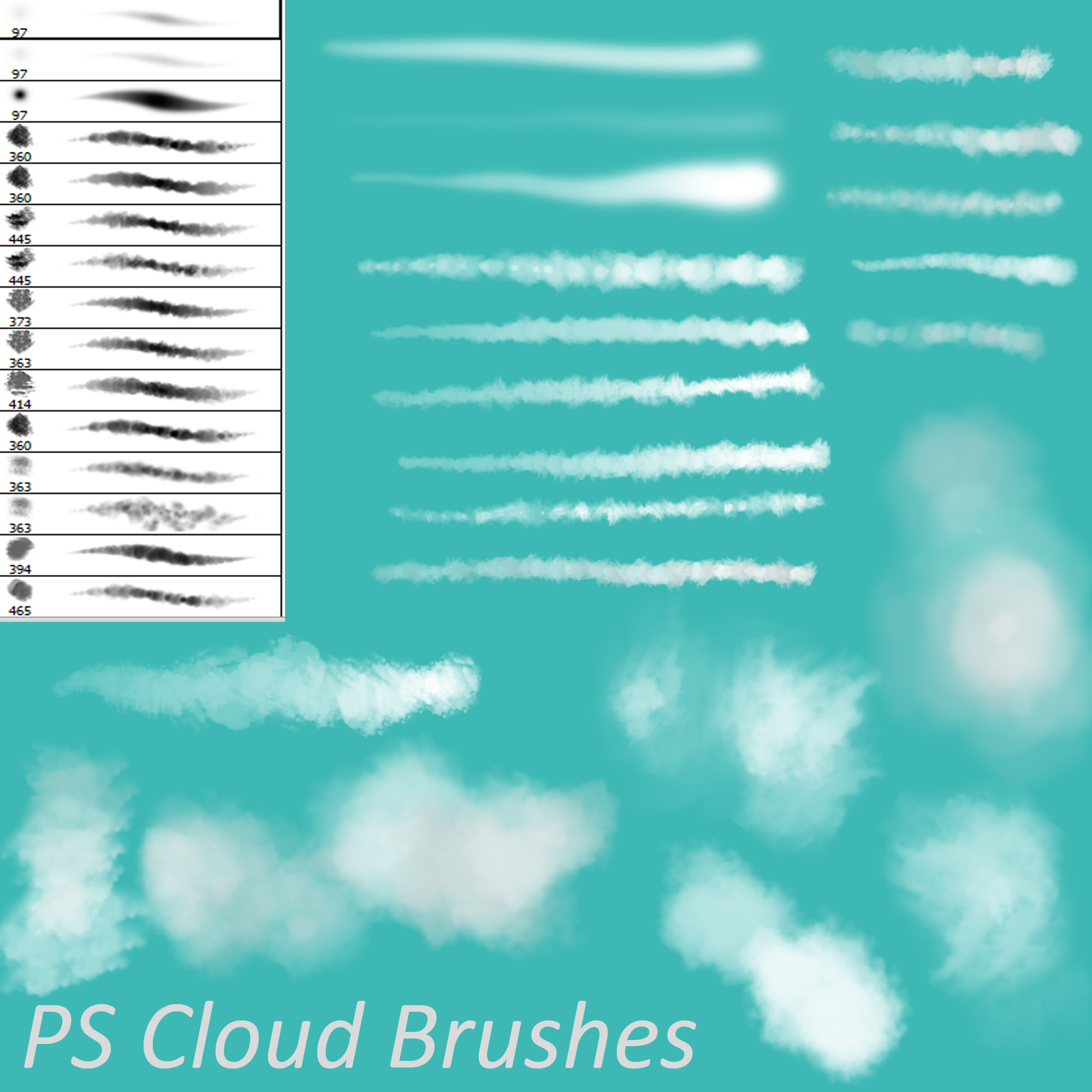 10 Free Cloud Brushes   Photoshop brushes