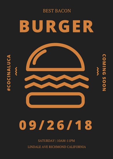 Burger Coming Soon Flyer   Templates by Canva