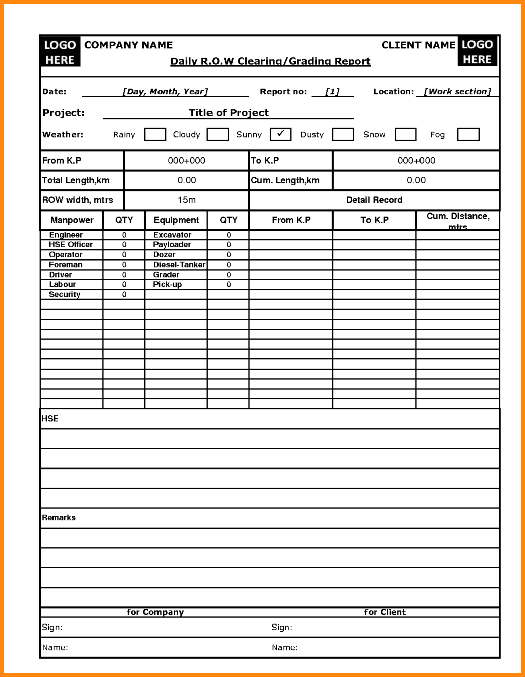 Construction daily report template excel 1 fitted like – paulmas.info