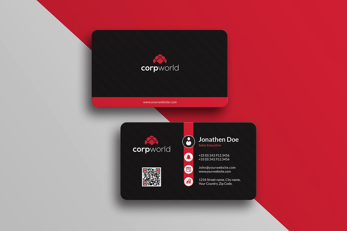 Corporate Business Card #25 ~ Business Card Templates ~ Creative 