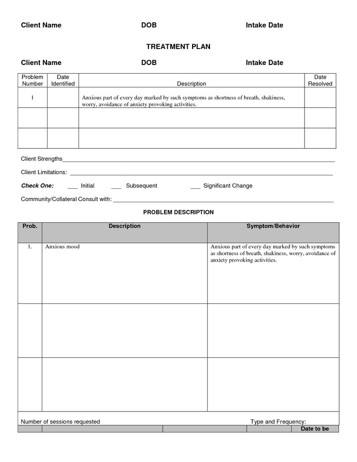 8+ Treatment Plan Templates | Sample Templates