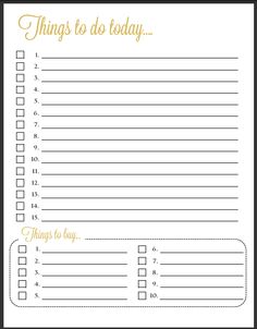 daily to do list template   List Templates