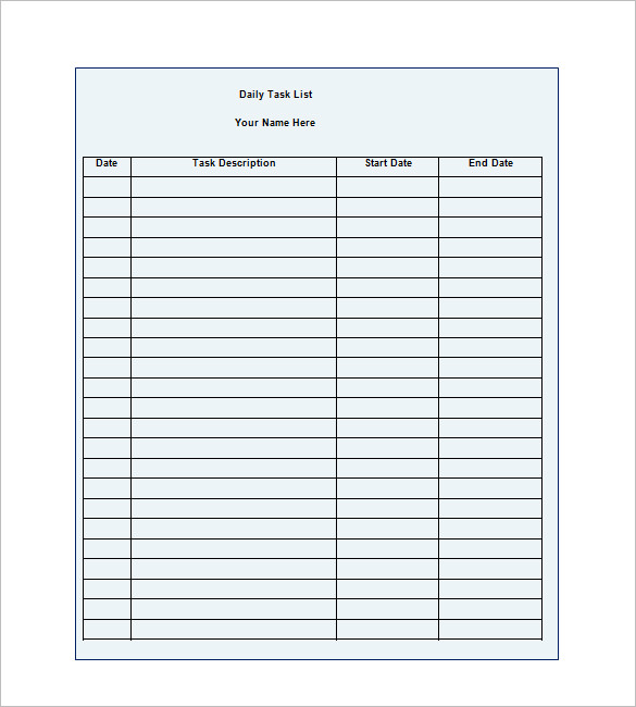 Daily To Do List Templates | printable year calendar