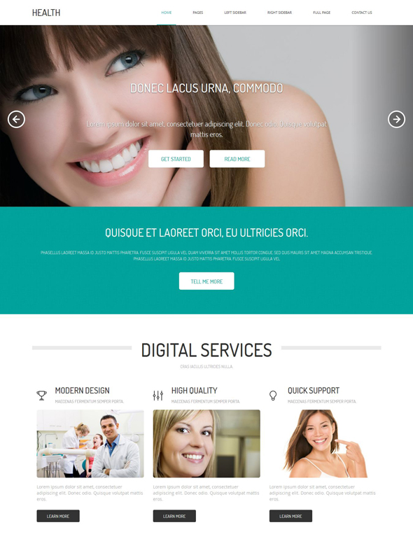 Dental Web Template   Health   Website Templates   DreamTemplate