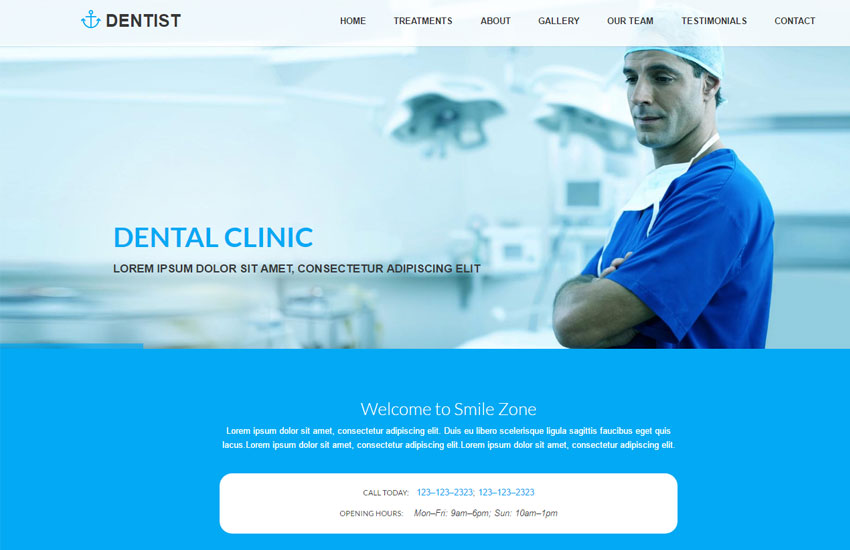 Best Dental Clinic HTML Website Template Free Download