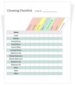 Editable Cleaning Schedule Template | hunecompany.com