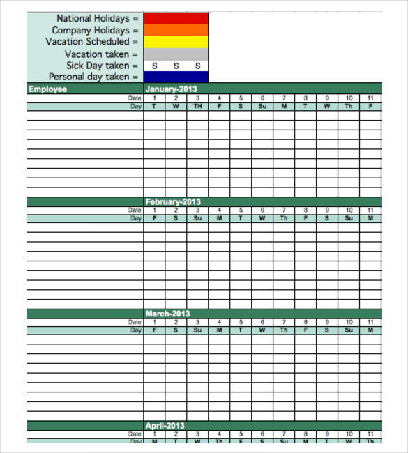 Attendance Tracking Template  10+ Free Word, Excel, PDF Documents 