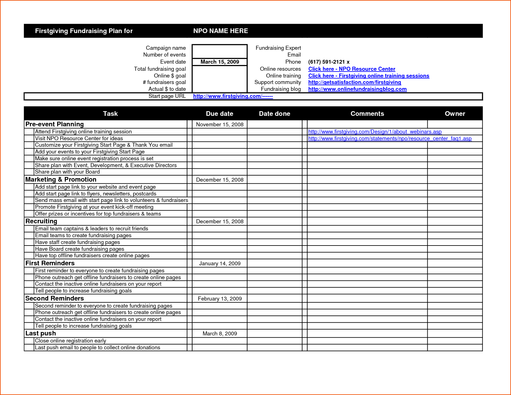 party planning spreadsheet template   Physic.minimalistics.co