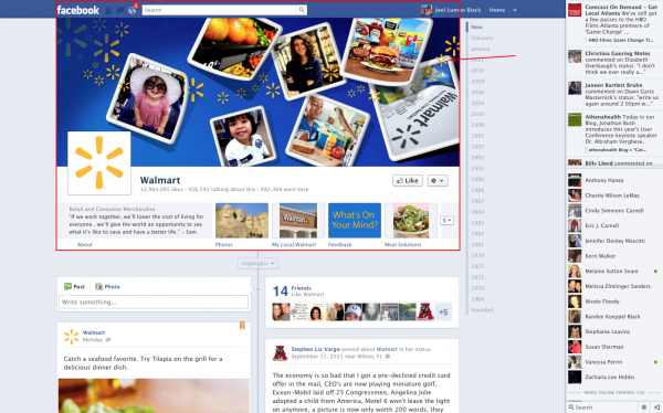 Facebooks New Business Page Design with Timeline Layout, Landing Page