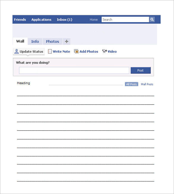 facebook template blank 8 amazing blank facebook templates free 
