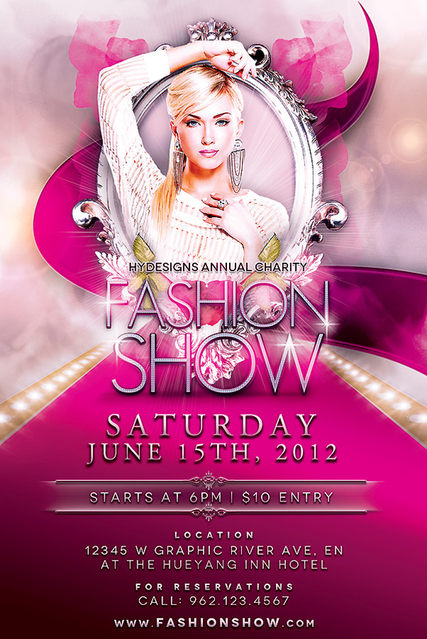 Fashion Show flyer template on Behance