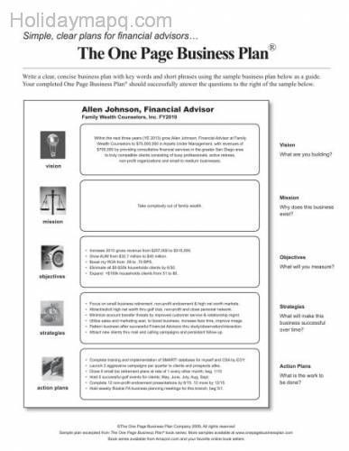 Financial advisor business plan starting a creche business plan