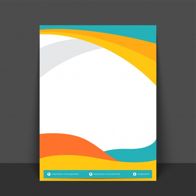 Abstract Flyer, Template or Banner design with colorful waves and 