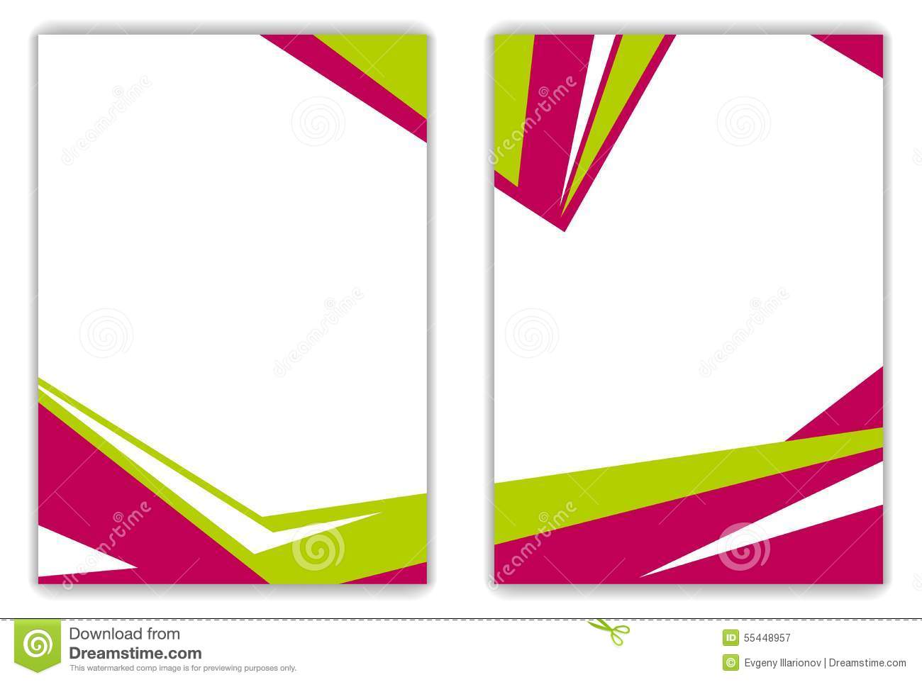 Red Green Geometric Bright Flyer Background Stock Vector 