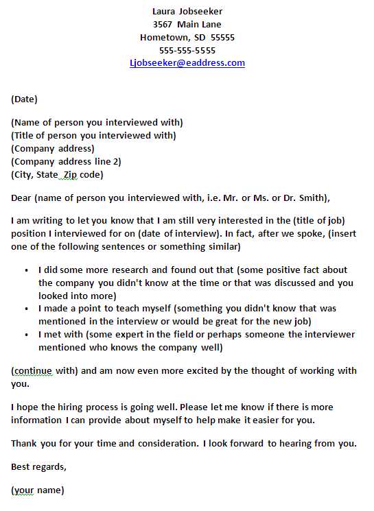 Follow Up Email Template After Interview job offer follow up email 