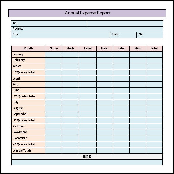 Annual Expense Report Template Awesome Reimbursement Form 