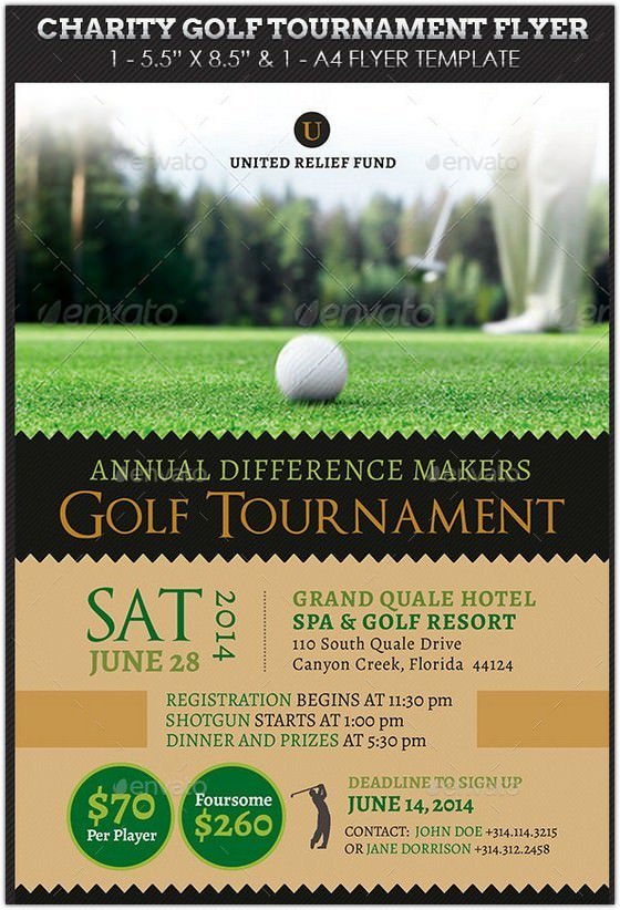 golf tournament brochure template free free golf tournament flyer 