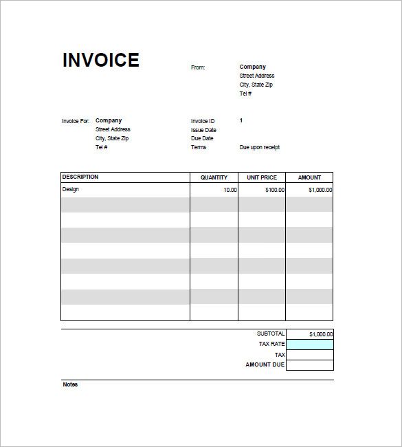 Google Templates Invoice Simple Invoice Template For Excel 