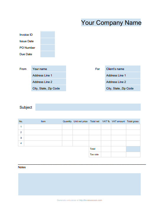 invoice template for google docs free google invoice template 