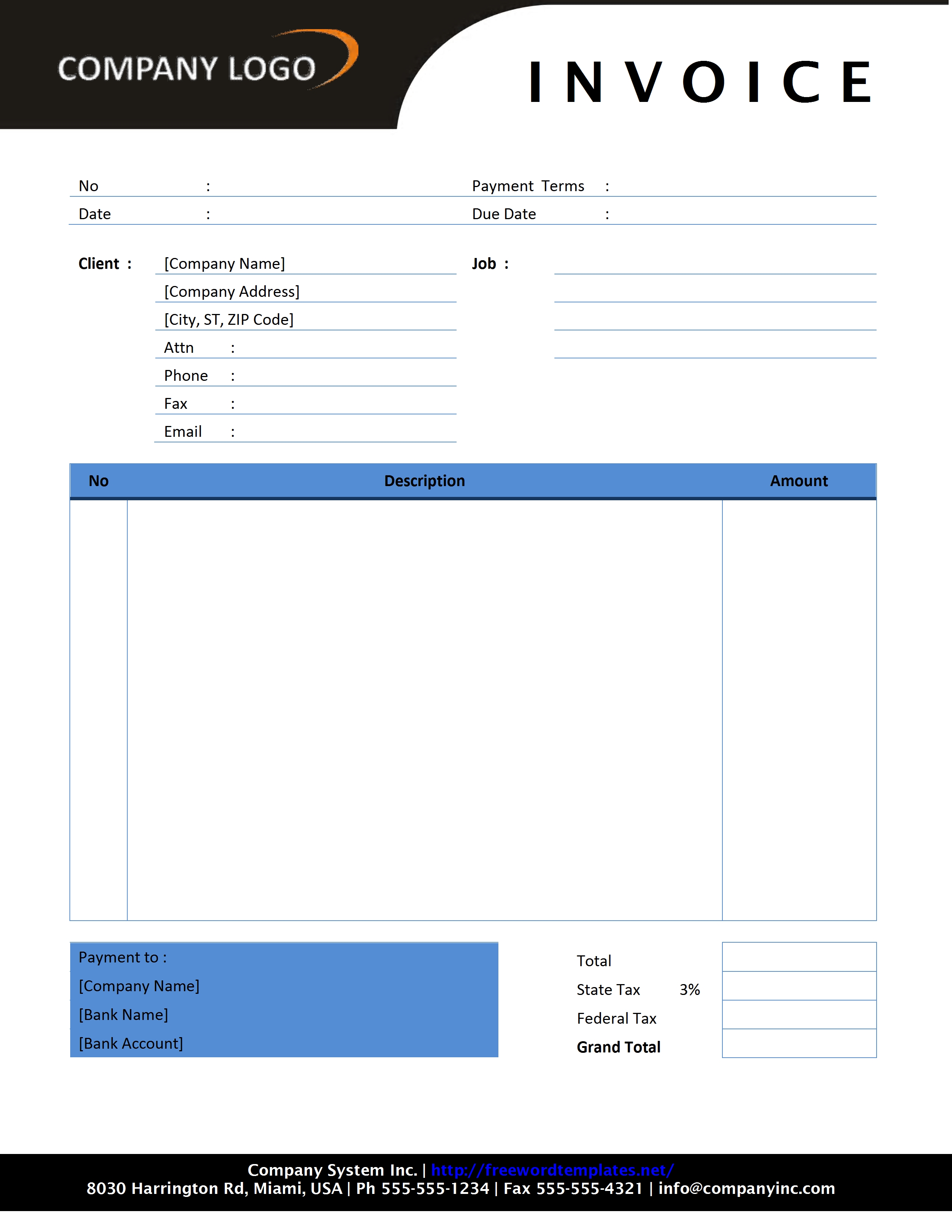 Freelance Invoice Template Microsoft Word | aboutplanning.org