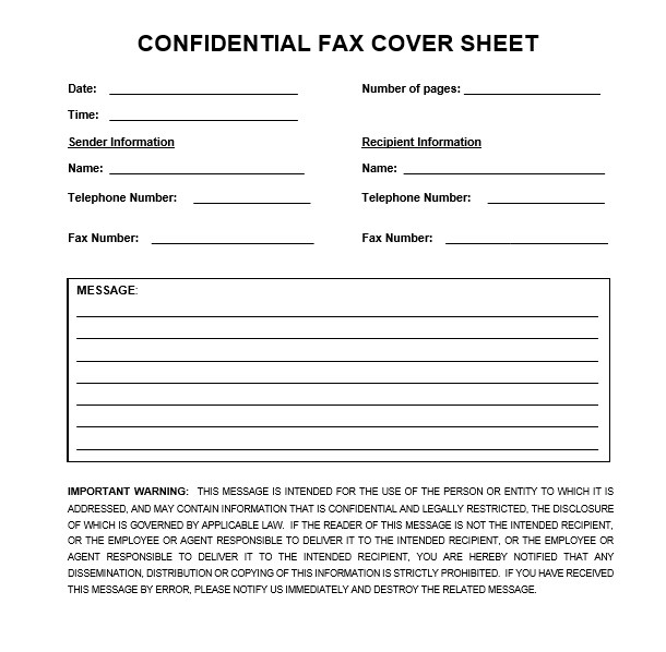 fax cover sheet confidential   Roho.4senses.co