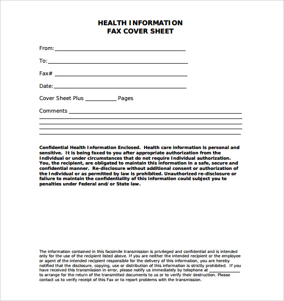 Medical Fax Cover Sheet – 10+ Free Word, PDF Documents Download 