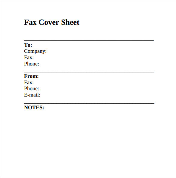 Health Information Fax Cover Sheet Templates   Fillable 
