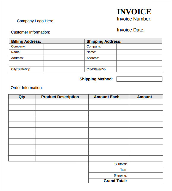 Free Itemized Invoice Template   Word | PDF | eForms – Free 