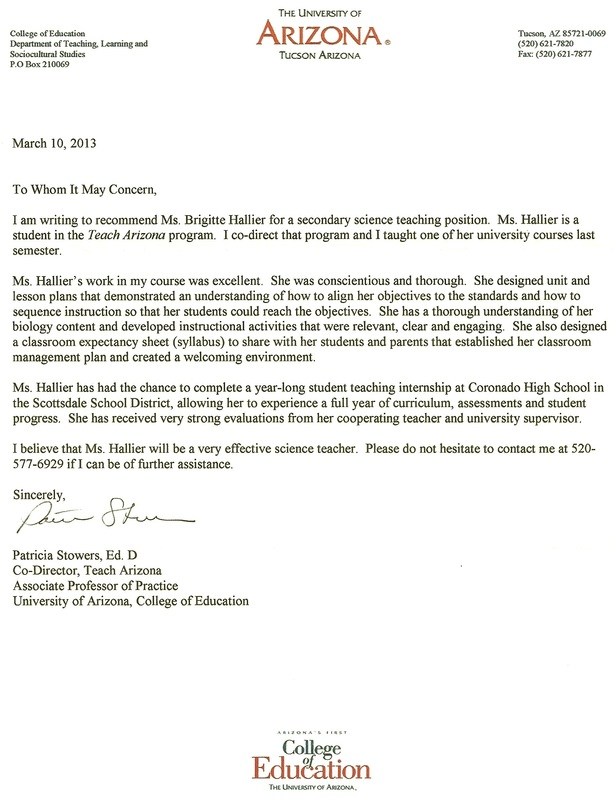 Recommendation Letter For Masters Program   letter of recommendation