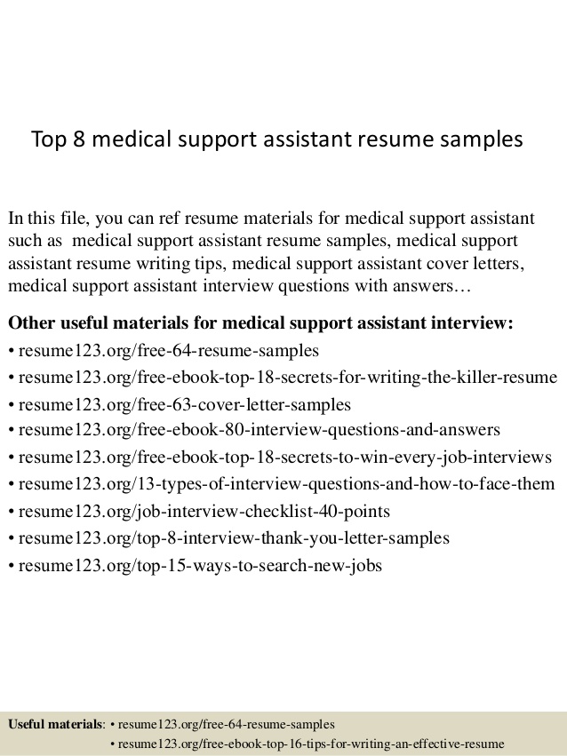 top 8 medical support  