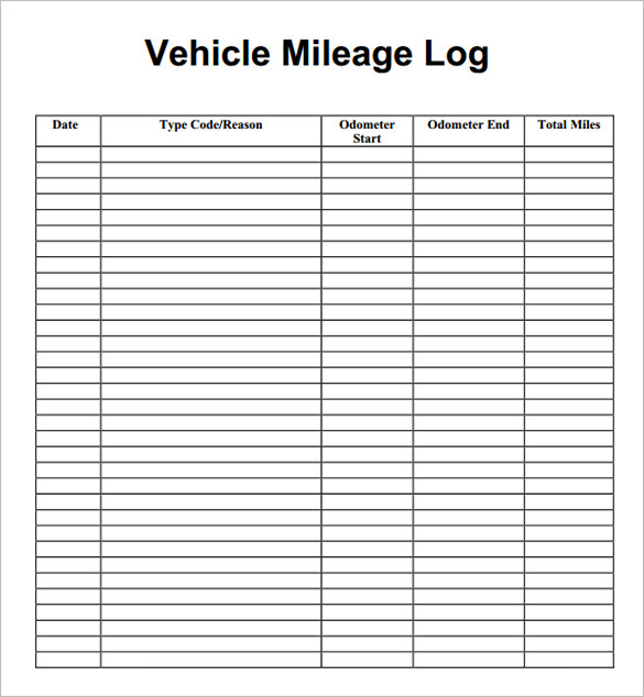 Downloadable Mileage Log 8 Mileage Log Templates Free Word Excel 