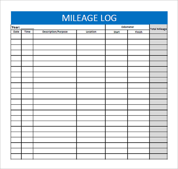 8 Mileage Log Templates Free Word Excel Pdf Documents Simple 