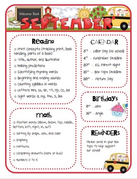 Monthly Class Newsletter Templates by Mrs. Ricca's Kindergarten | TpT