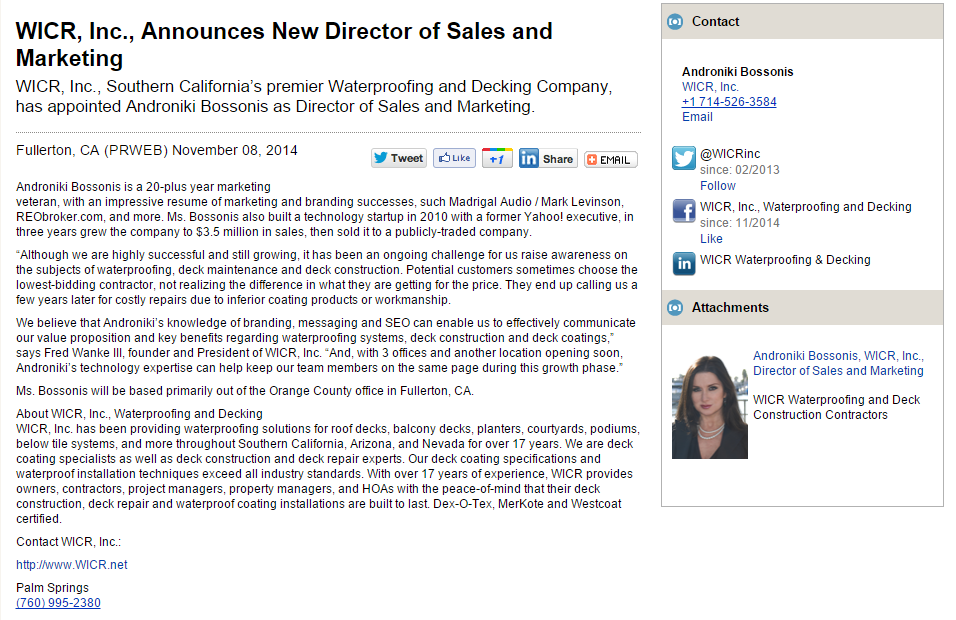 WICR Hires New Director of Marketing & Sales | WICRLeaks.