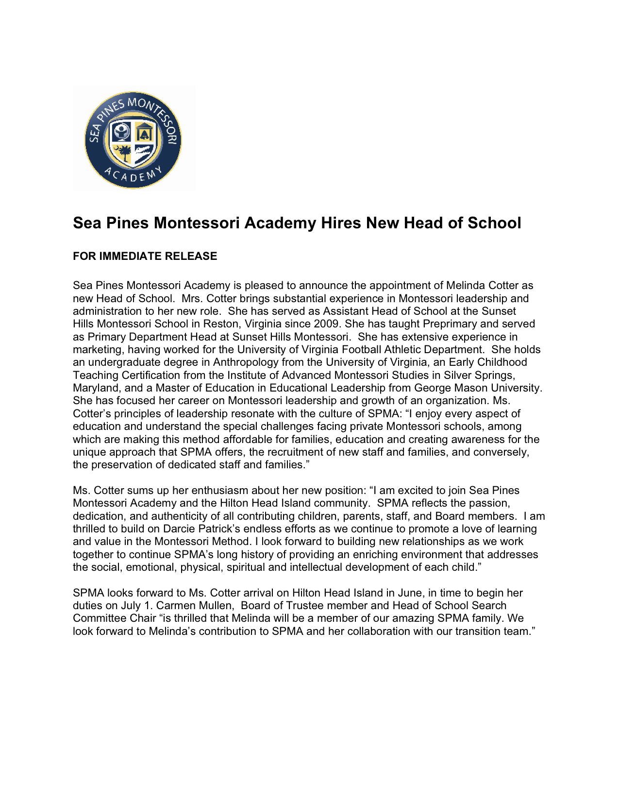 Sea Pines Montessori Academy – Hilton Head Island, SC » Sea Pines 