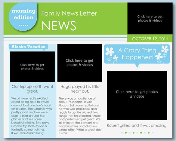 Free Printable Newsletters Newsletter Templates Email Free 