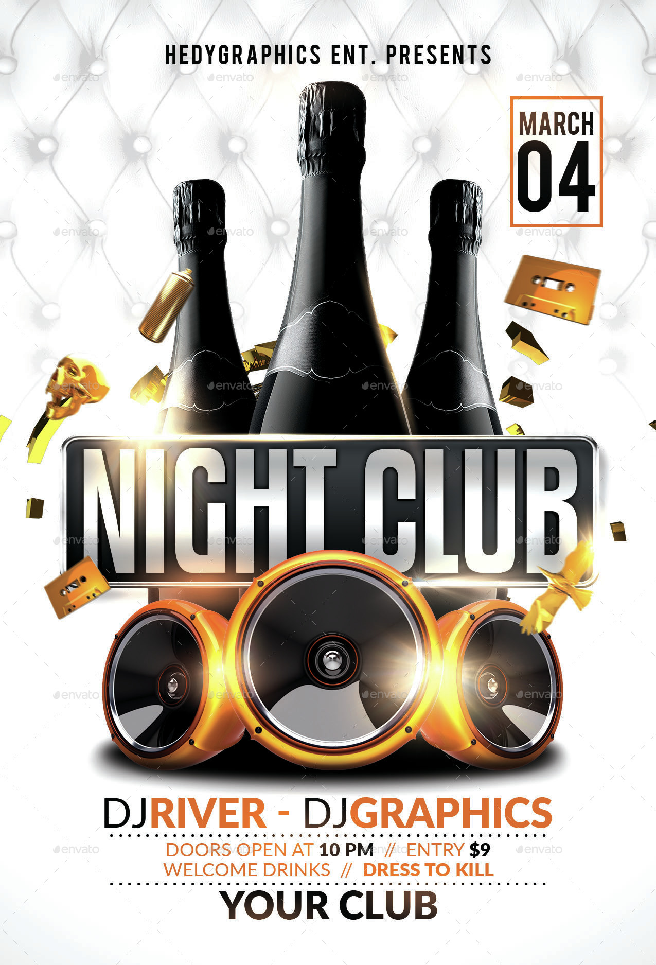 Night Club   Flyer Template by HedyGraphics | GraphicRiver