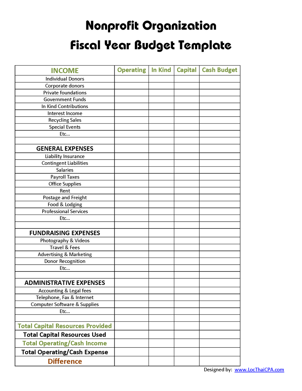 non profit budget spreadsheet   Manqal.hellenes.co