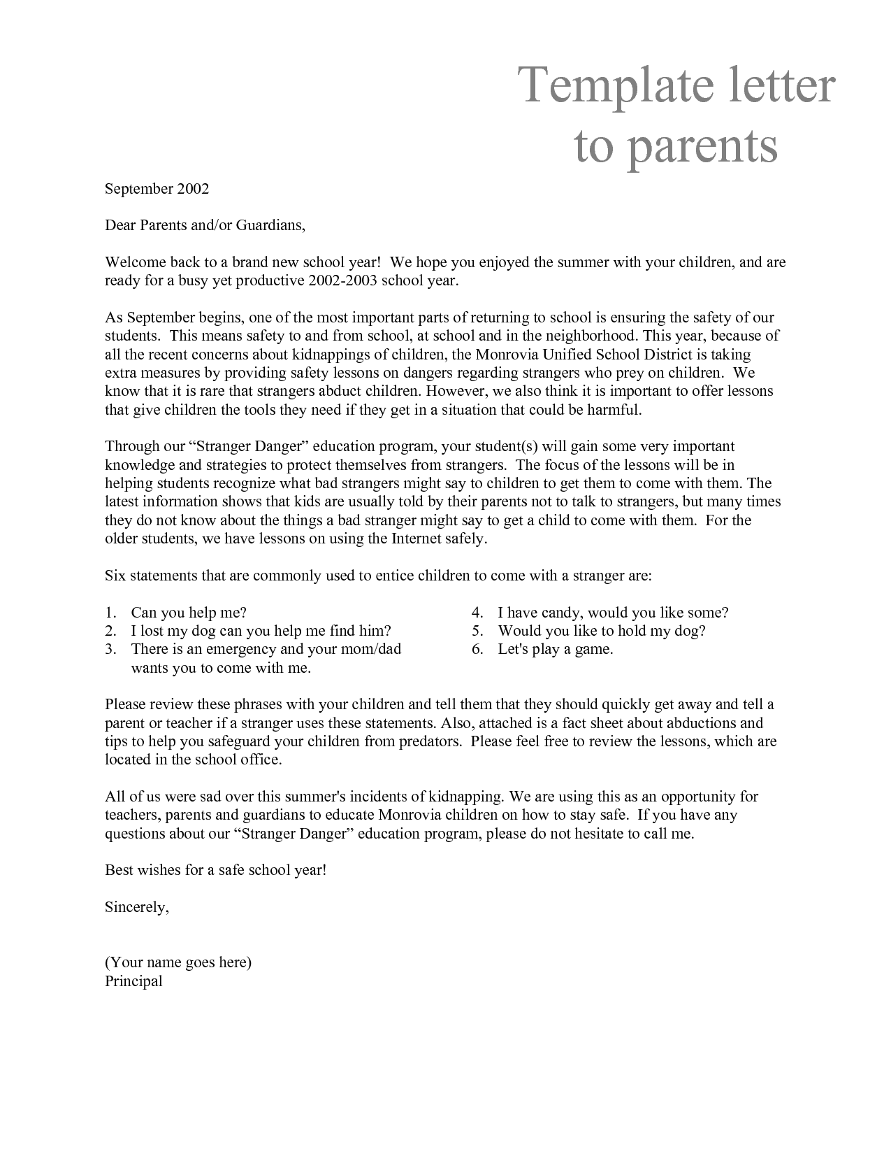 letter to parent   Roho.4senses.co