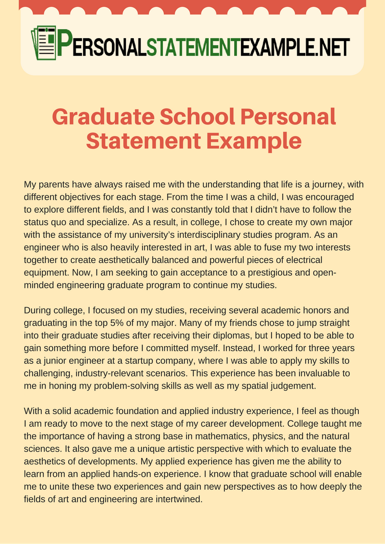 Graduate personal statement examples accurate school example all Graduate personal statement examples accurate school example all