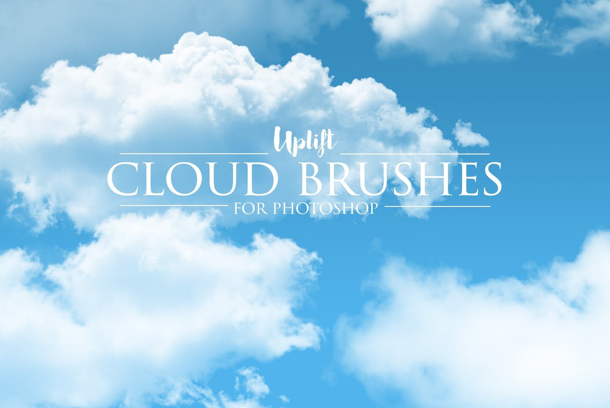 30 Real Cloud Brushes for Photoshop   Uplift Photoshop Actions