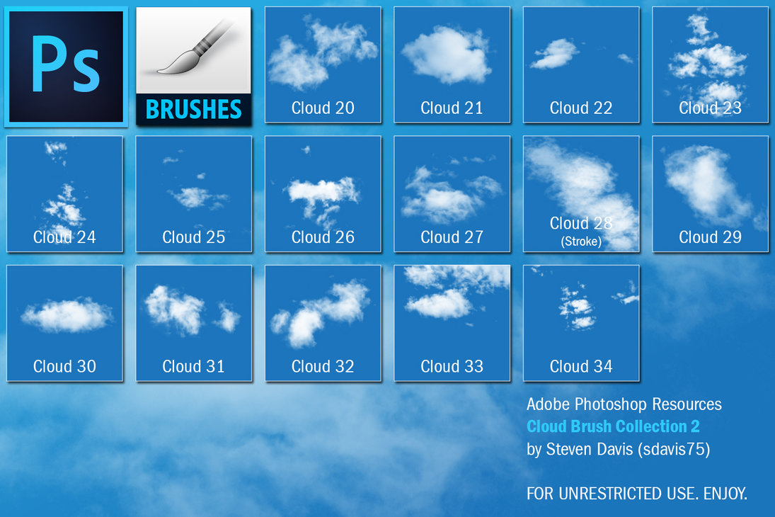 Photoshop Cloud Brushes 2 by sdavis75 on DeviantArt