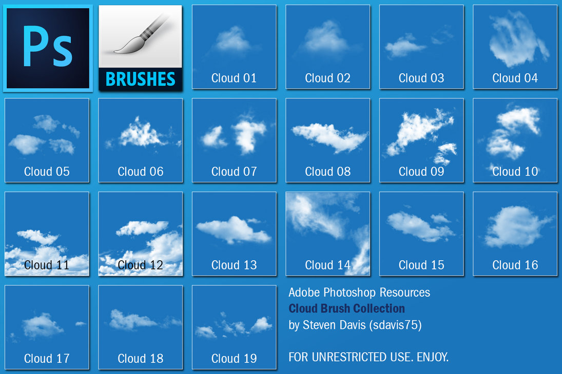 Photoshop Cloud Brushes by sdavis75 on DeviantArt