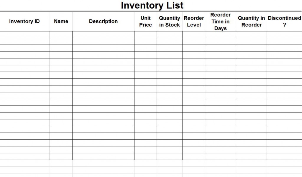 free printable home inventory forms   Manqal.hellenes.co